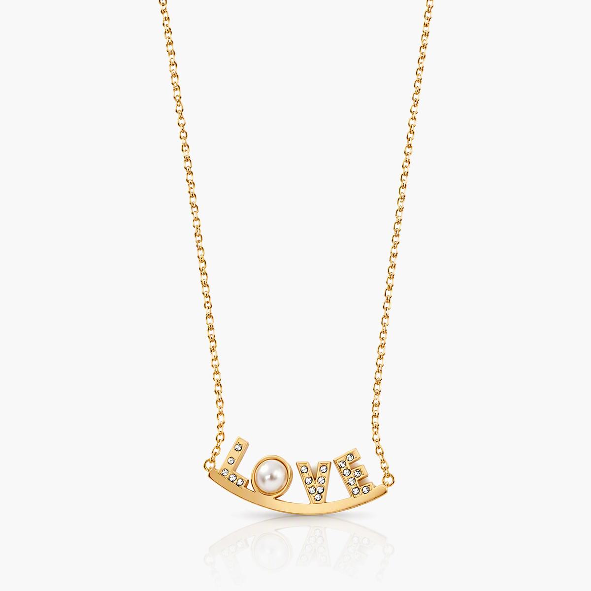 Dainty Love Letter Pearl Necklace
