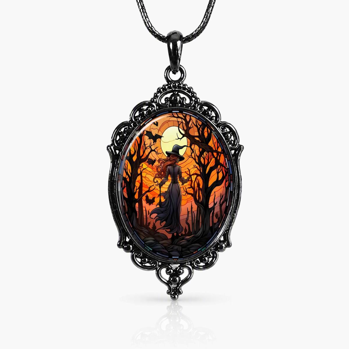 Vintage Moon Cameo Pendant Necklace