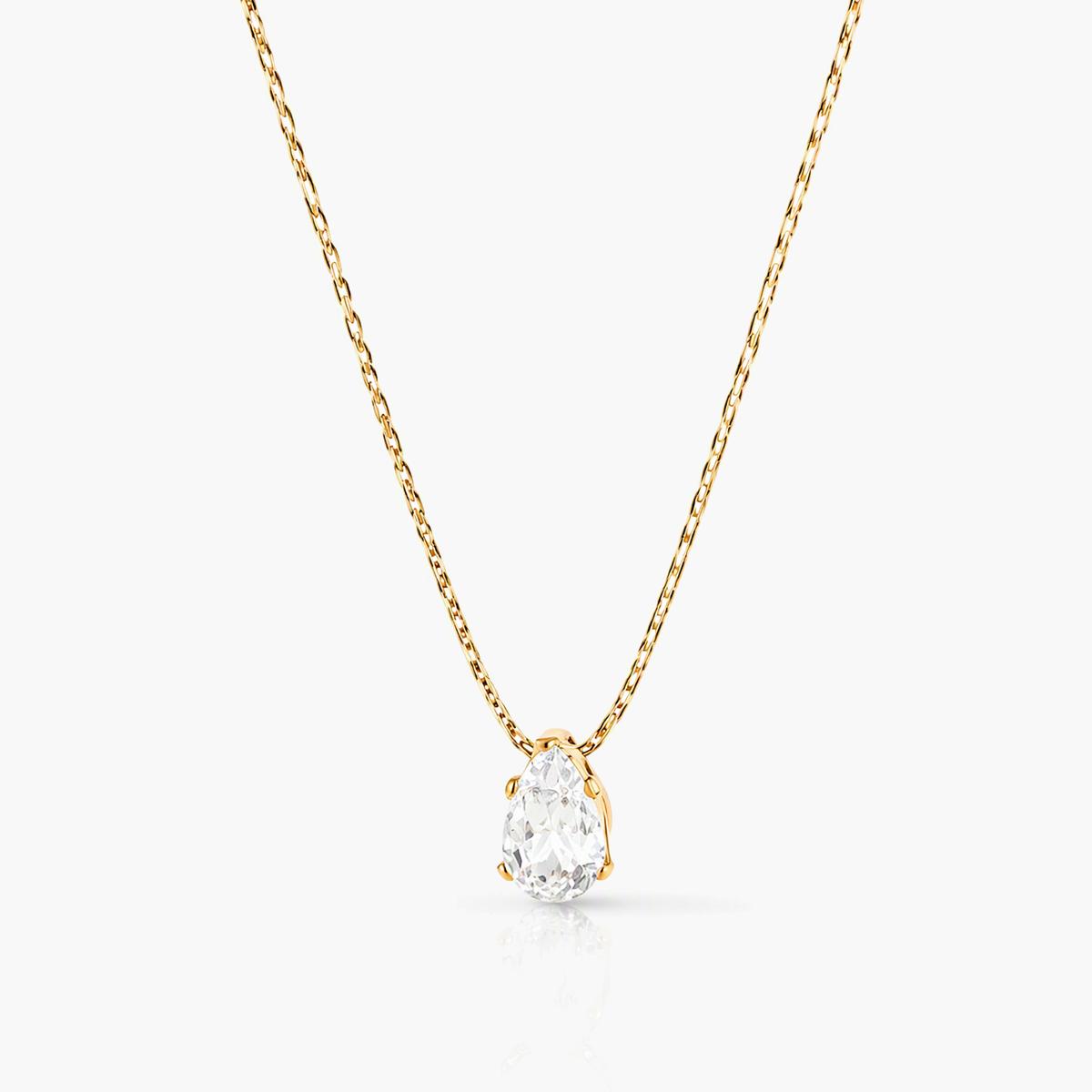 Dainty Pear Stone Pendant Necklace