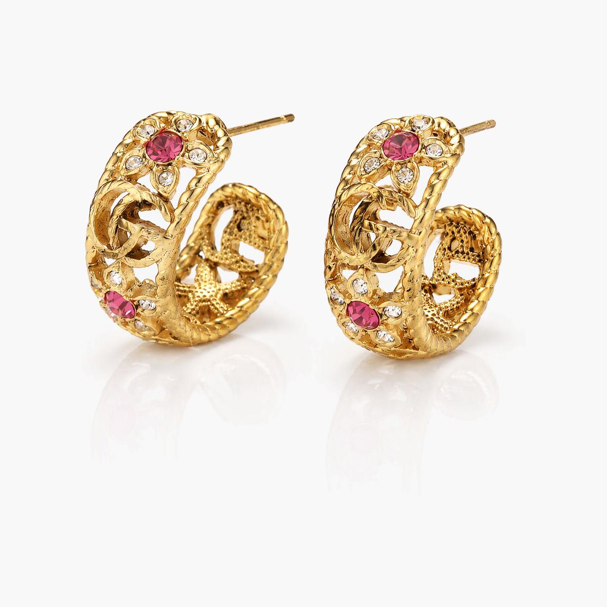Vintage Snake Open Cuff Earrings