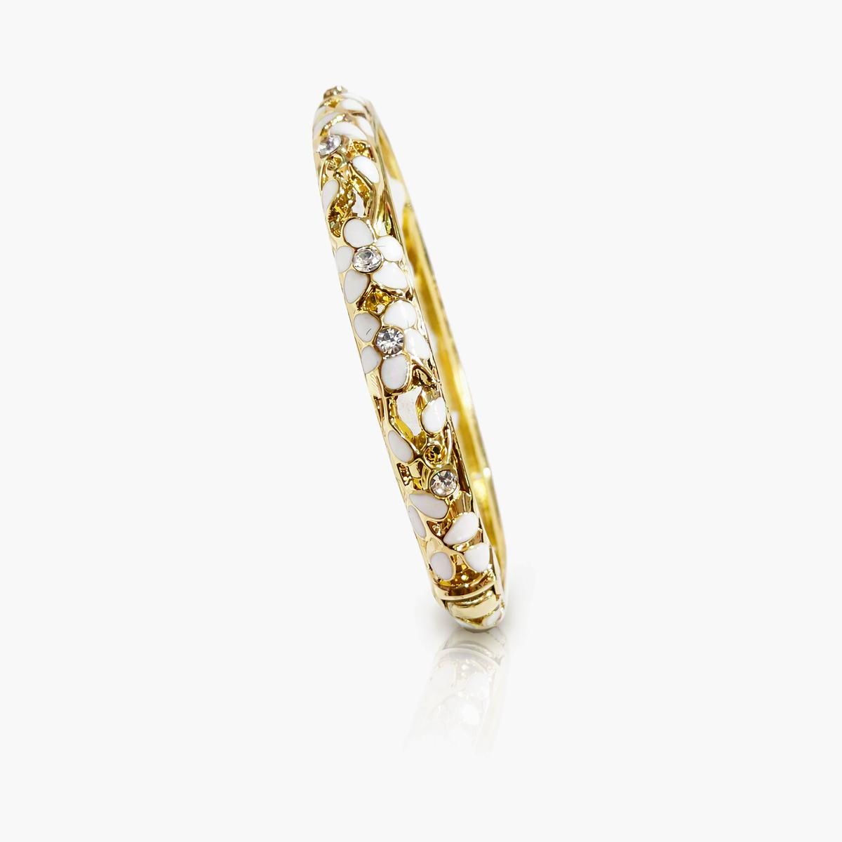 Floral Enamel Bangle