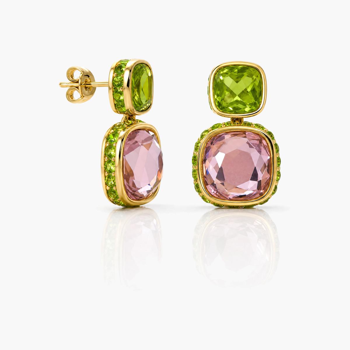 Trendy Square Cluster Stud Earrings