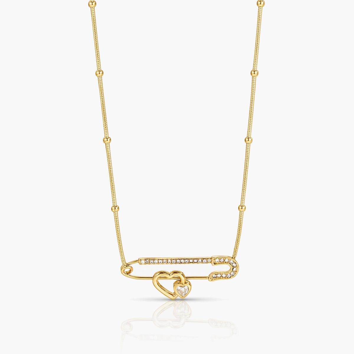 Cute Safety Pin Heart Necklace