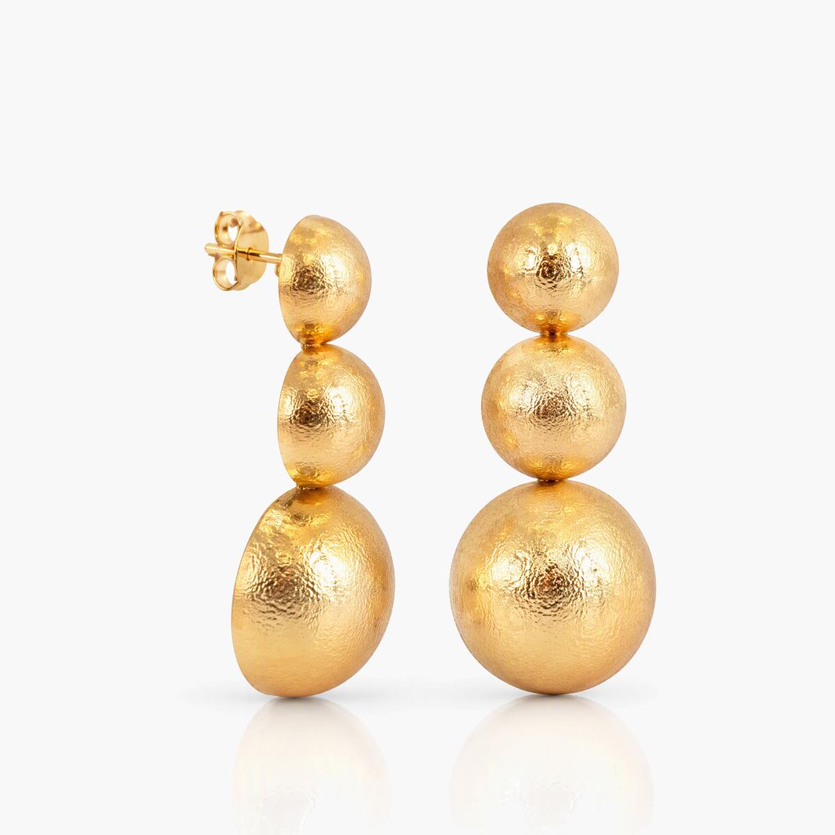 Tiered Sphere Drop Earrings