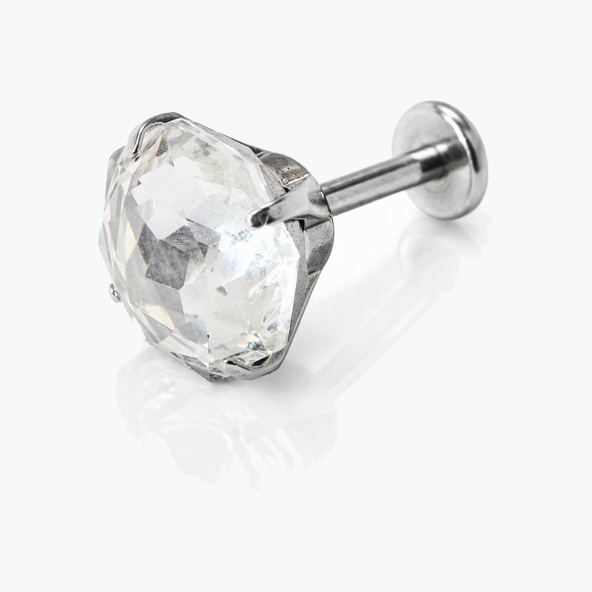 Faceted Gem Stud Earrings