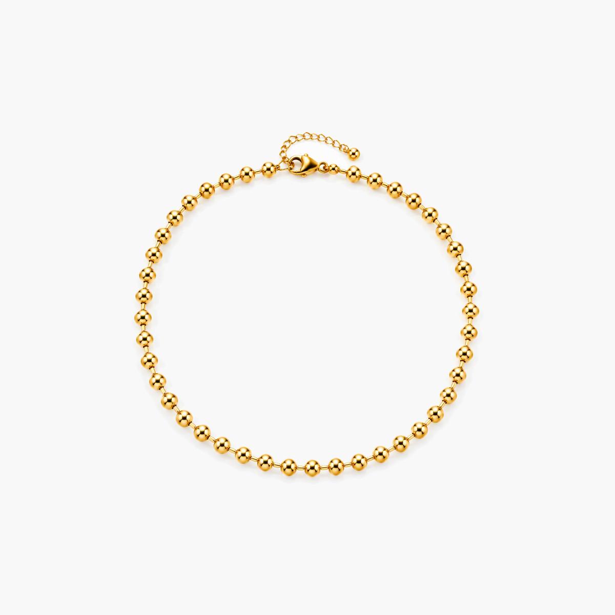 Trendy Round Bead Chain Necklace