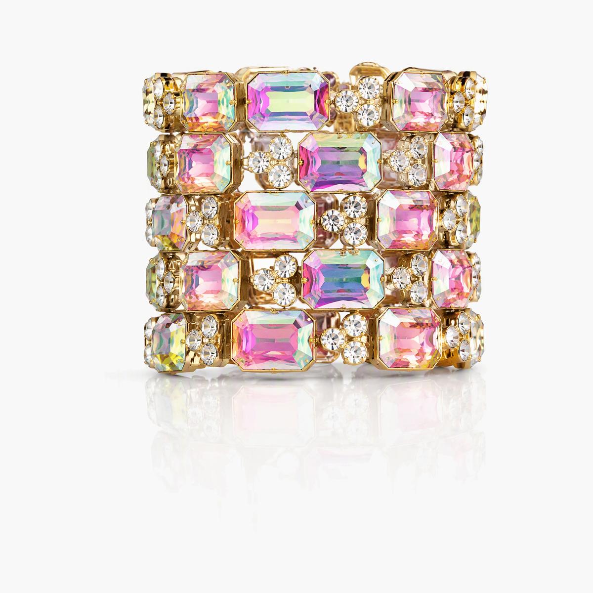 Chunky Rectangular Stone Cuff Bracelet