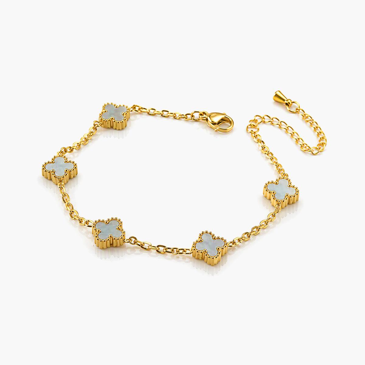 Dainty Four-Leaf Clover Bracelet