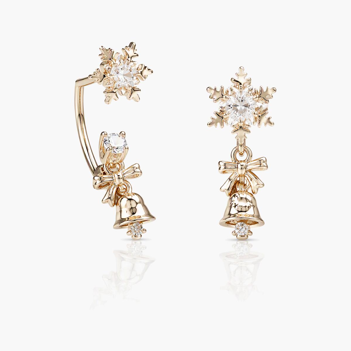 Cute Heart Bell Huggie Earrings