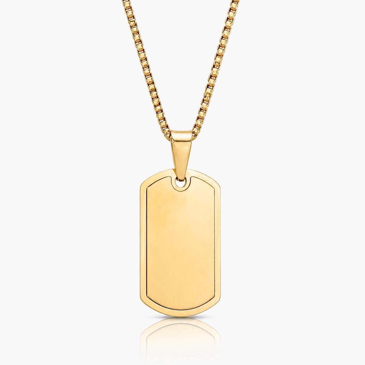 Minimalist Dog Tag Pendant Necklace