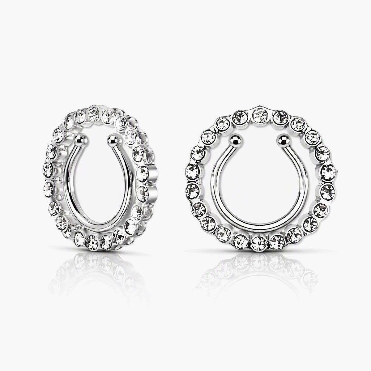 Dainty Horseshoe Huggie Earrings
