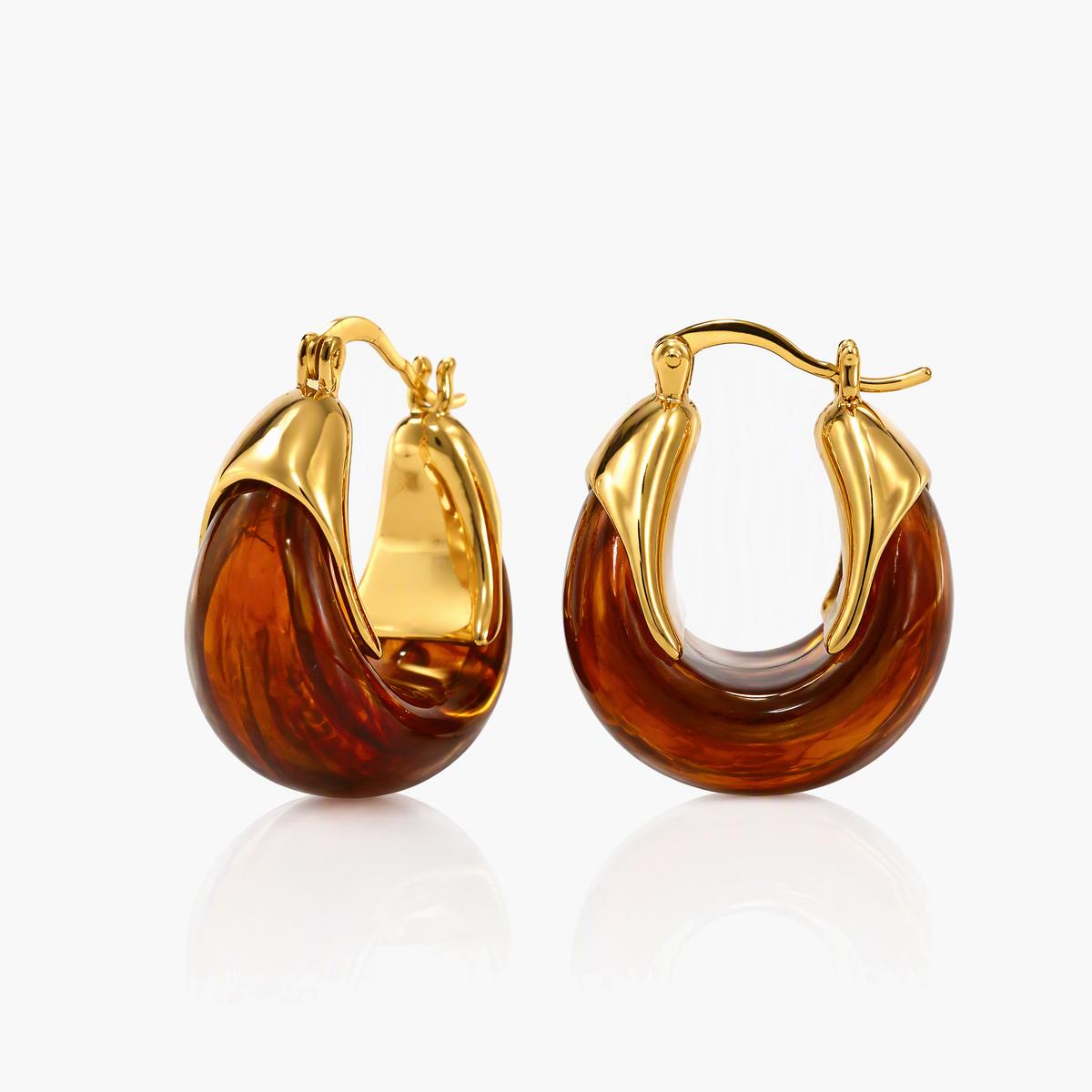 Elegant Twisted Band Hoop Earrings