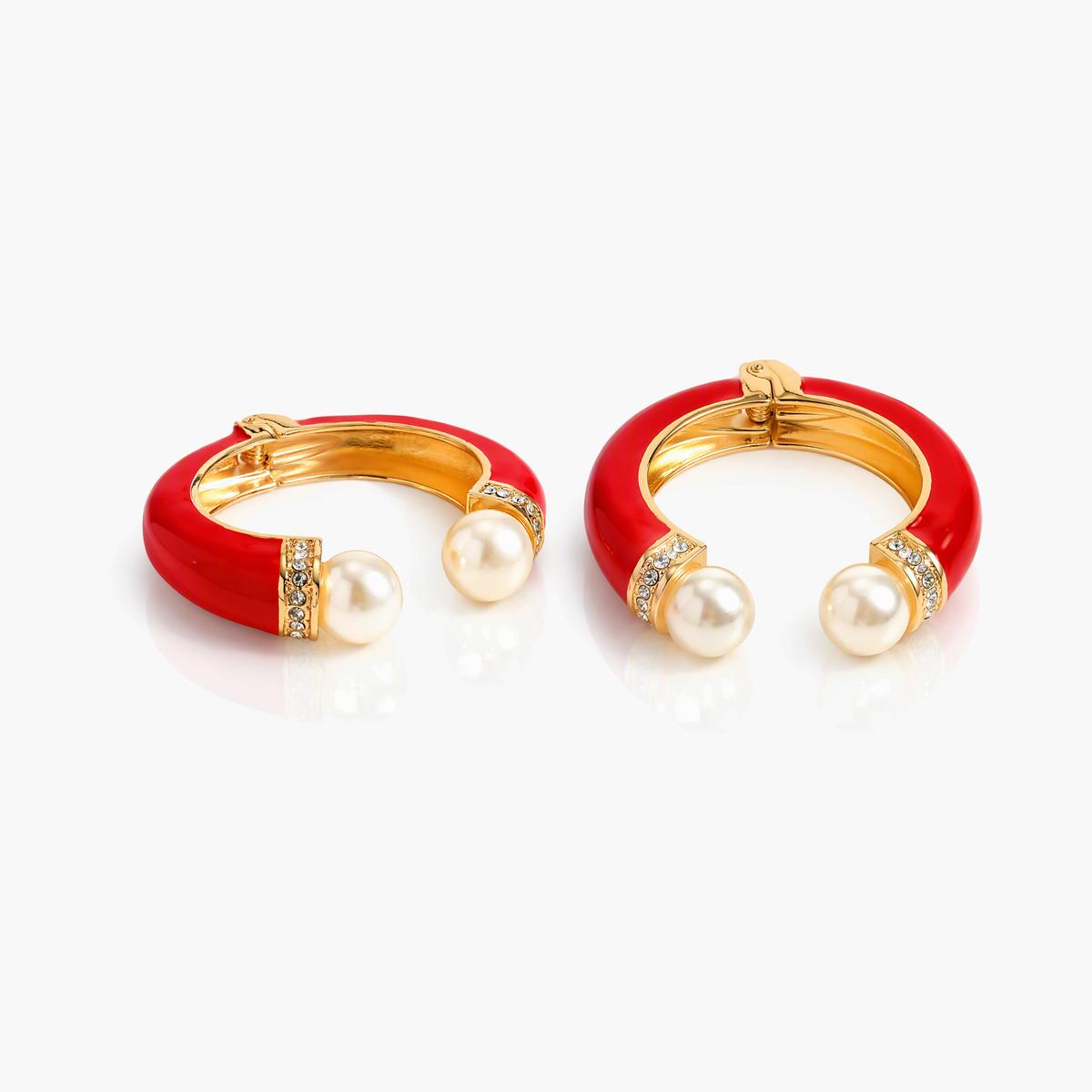 Trendy Pearl End Cuff Earrings