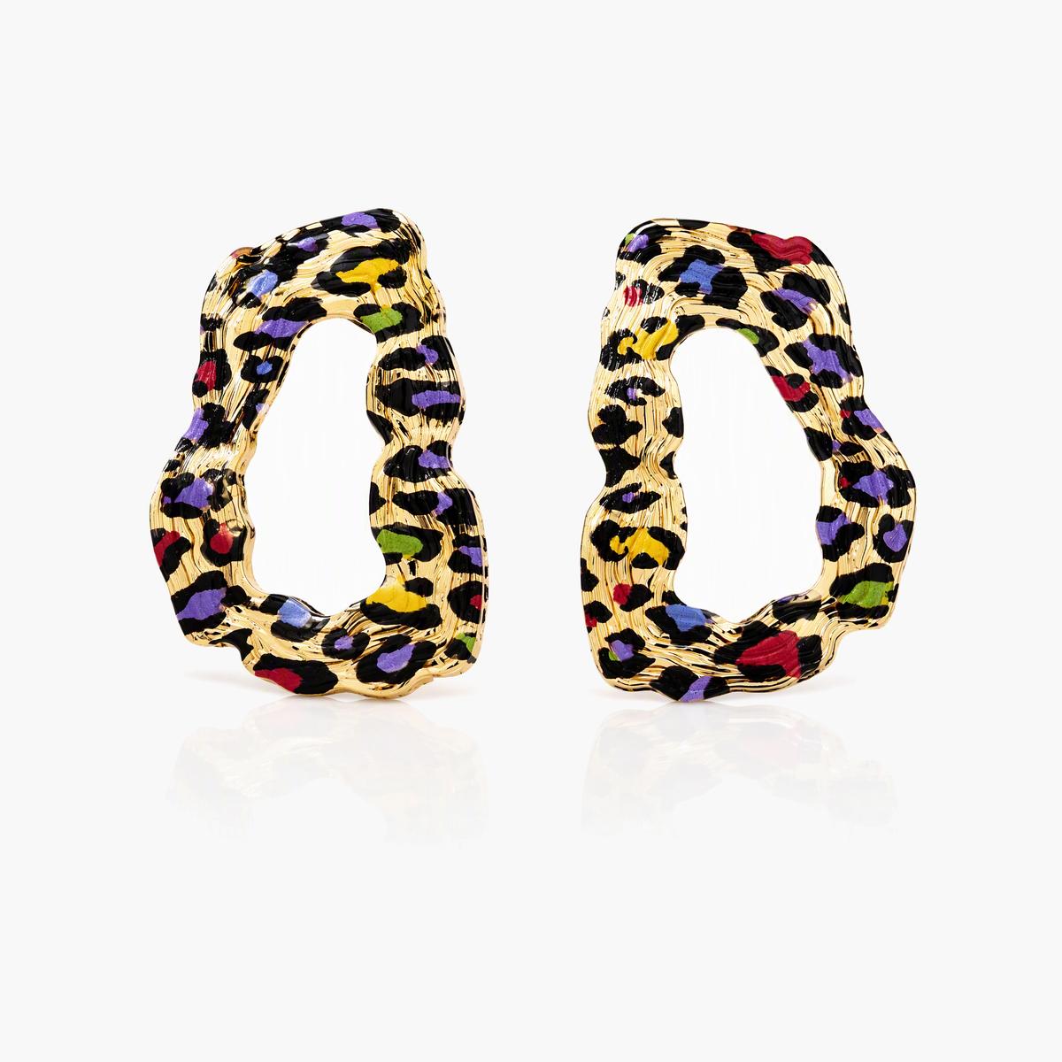 Trendy Multicolor Leopard Hoop Earrings