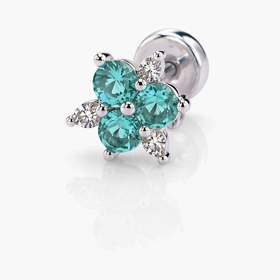 Dainty Four-Leaf Clover Stud Earrings