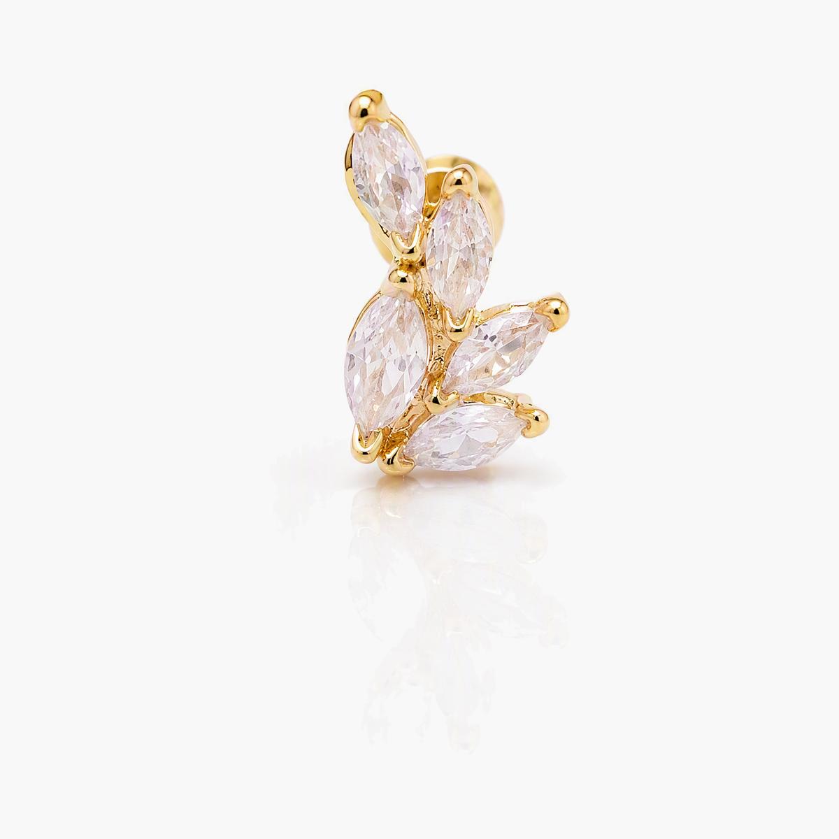 Dainty Leaf & Flower Stud Earrings