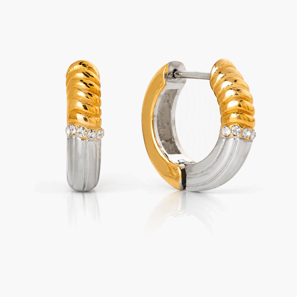 Twisted Band Huggie Earrings