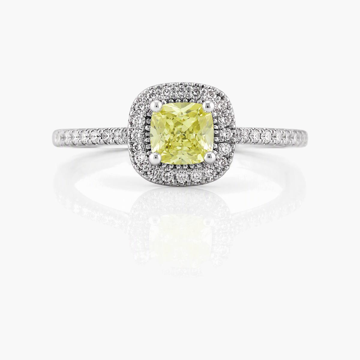 Elegant Square Halo Ring