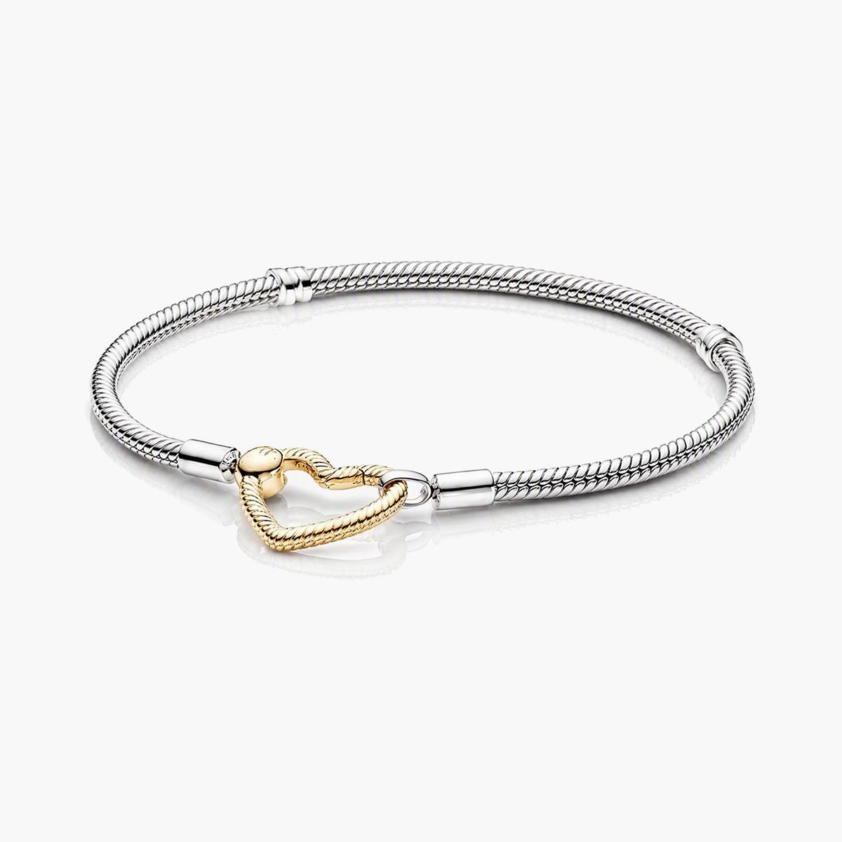 Heart Clasp Snake Chain Bracelet