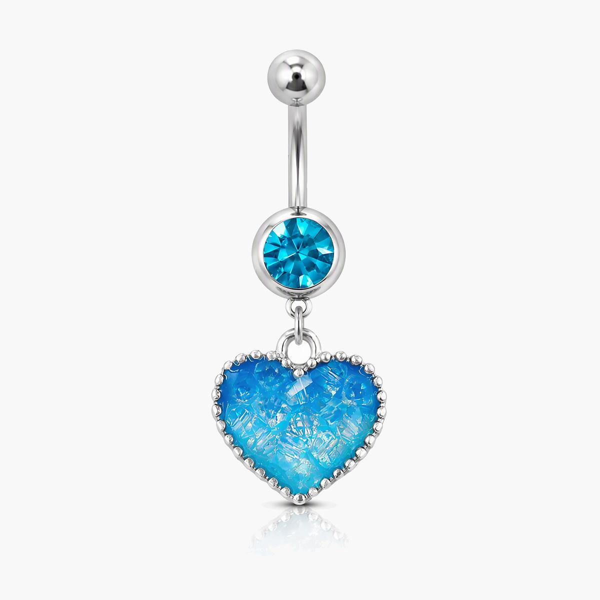 Cute Heart Charm Belly Ring
