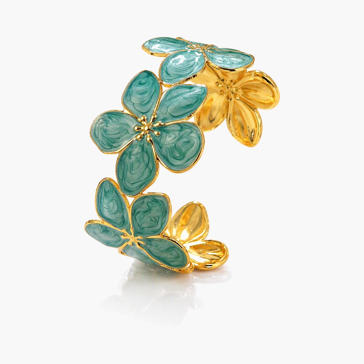 Flower Open Cuff Bracelet