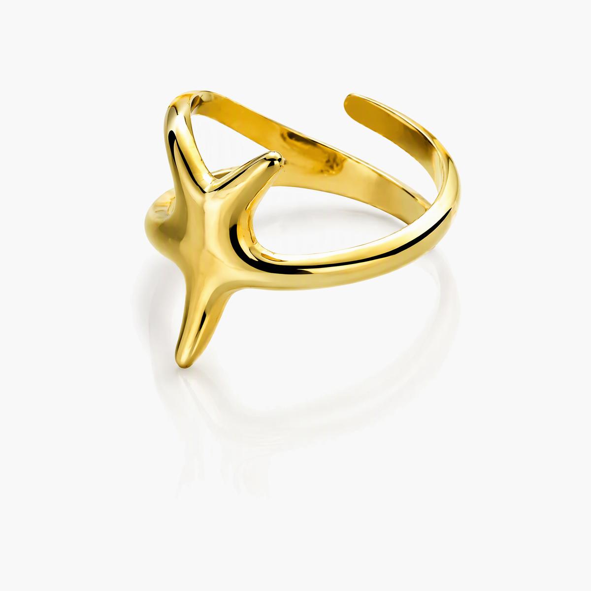 Boho Starfish Shell Ring