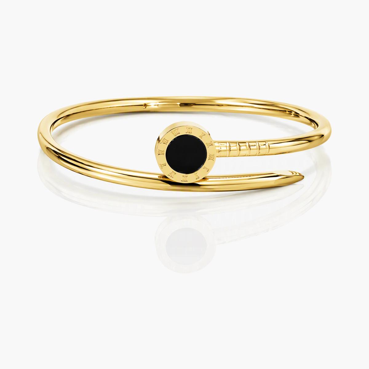 Roman Numeral Open Cuff Bangle
