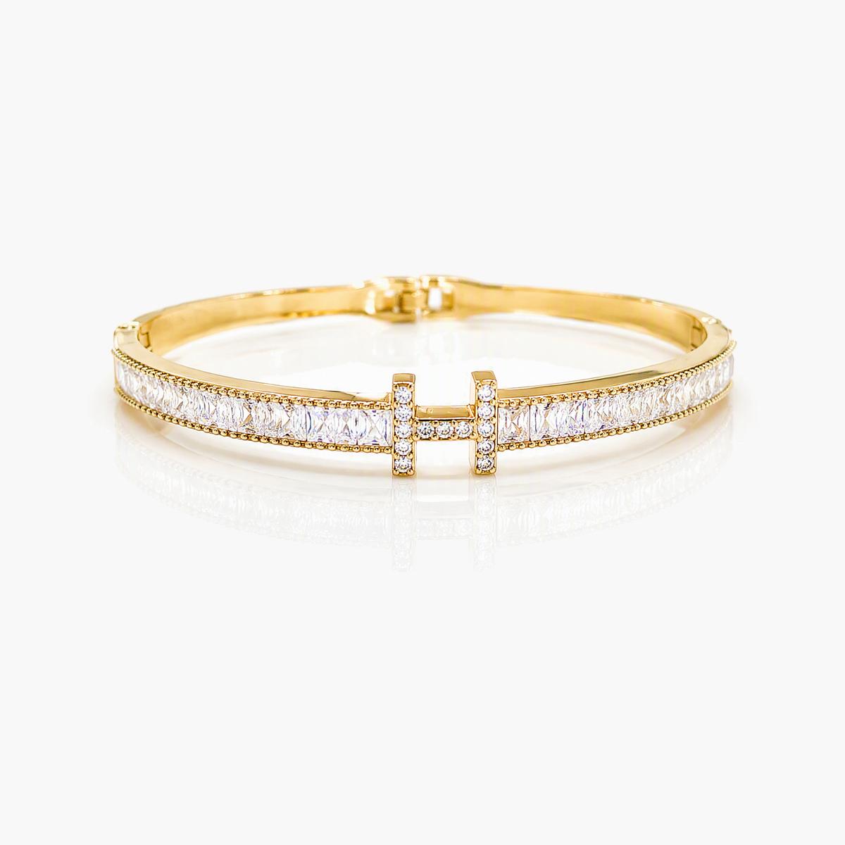 Elegant Bar Pave Bangle