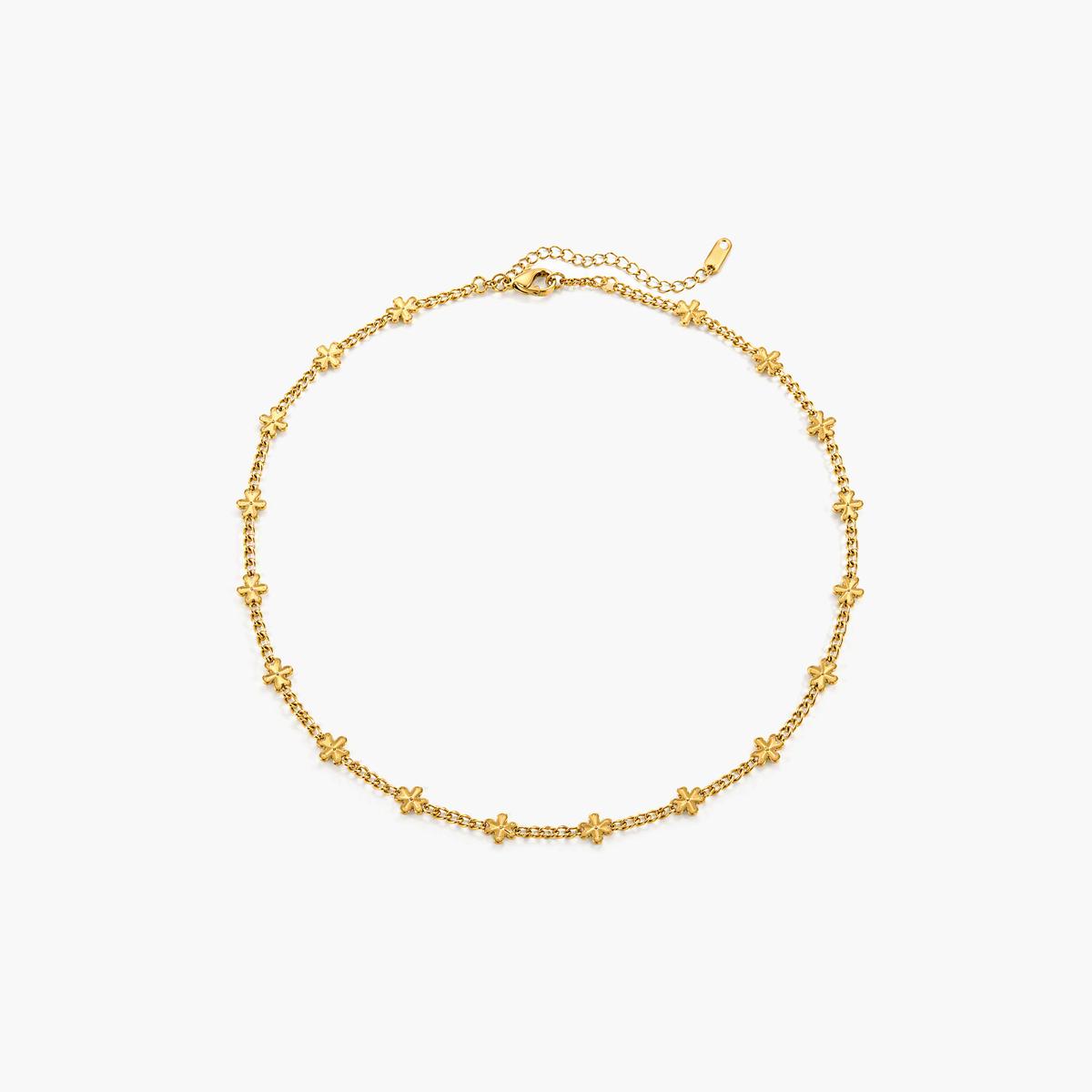 Dainty Flower Chain Necklace