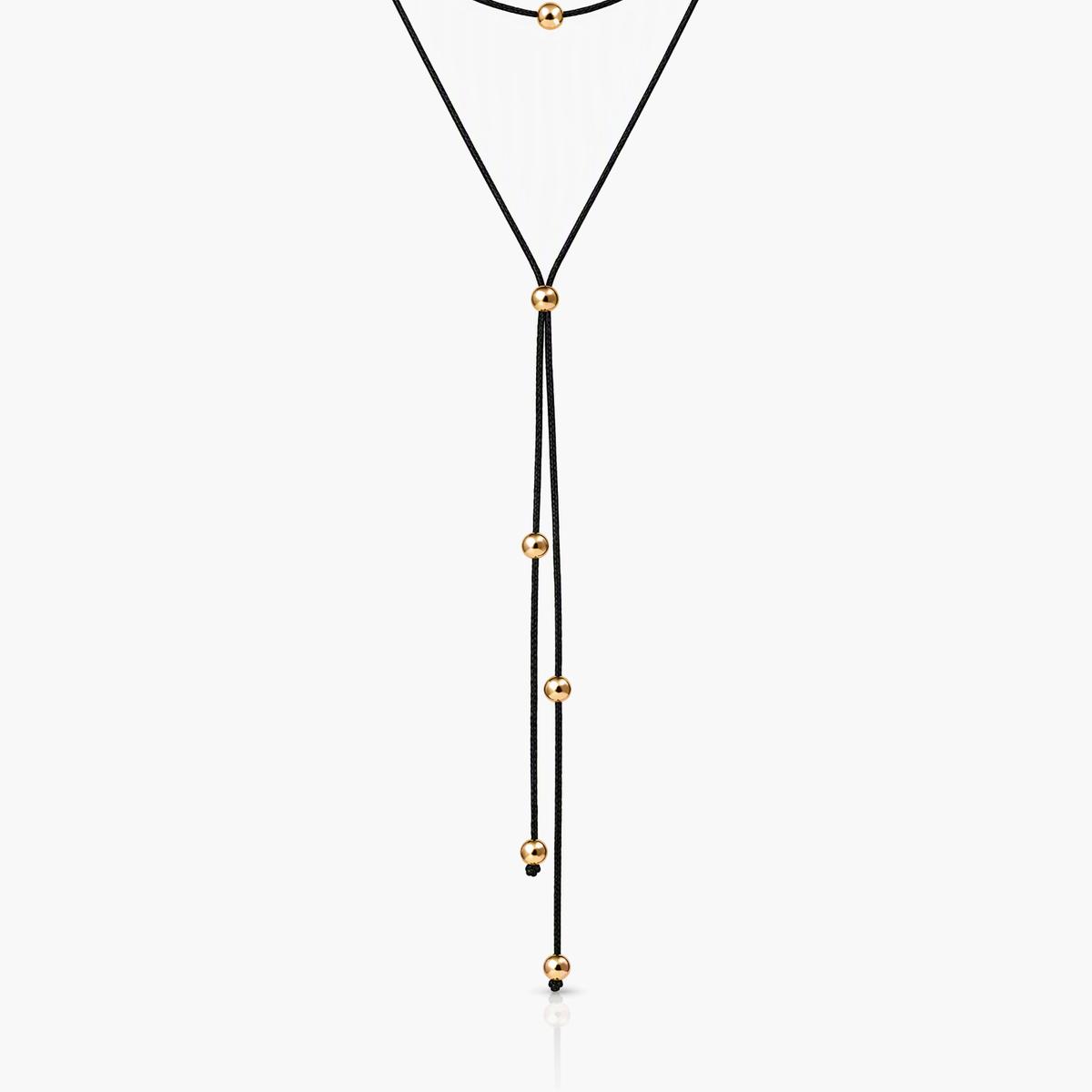 Minimalist Sphere Lariat Necklace