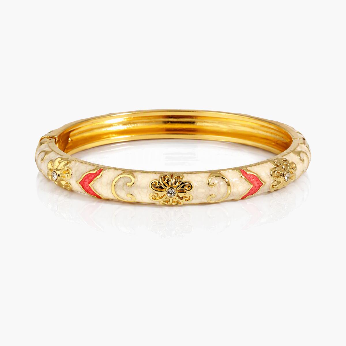 Vintage Floral Enamel Bangle