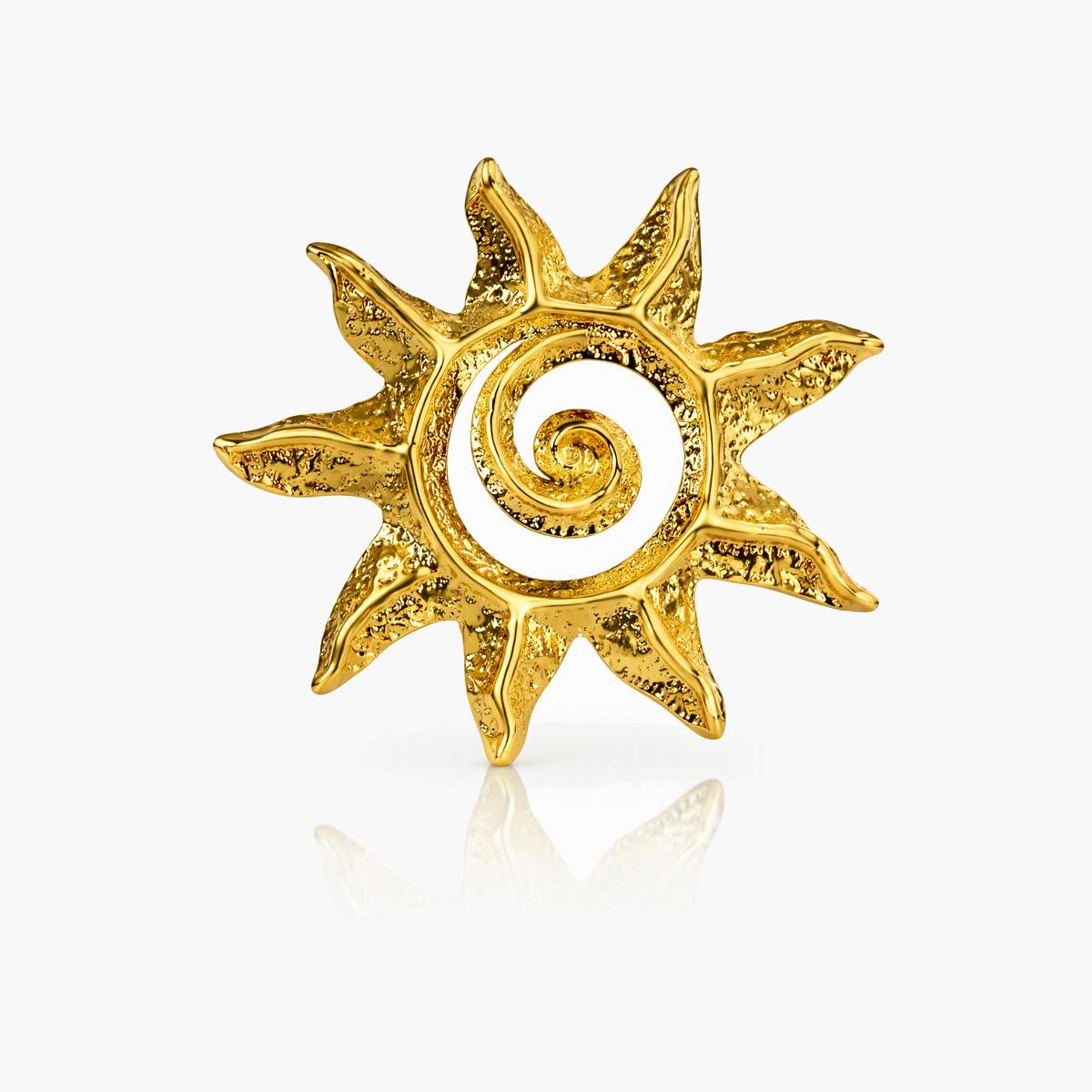 Spiral Sun Stud Earrings