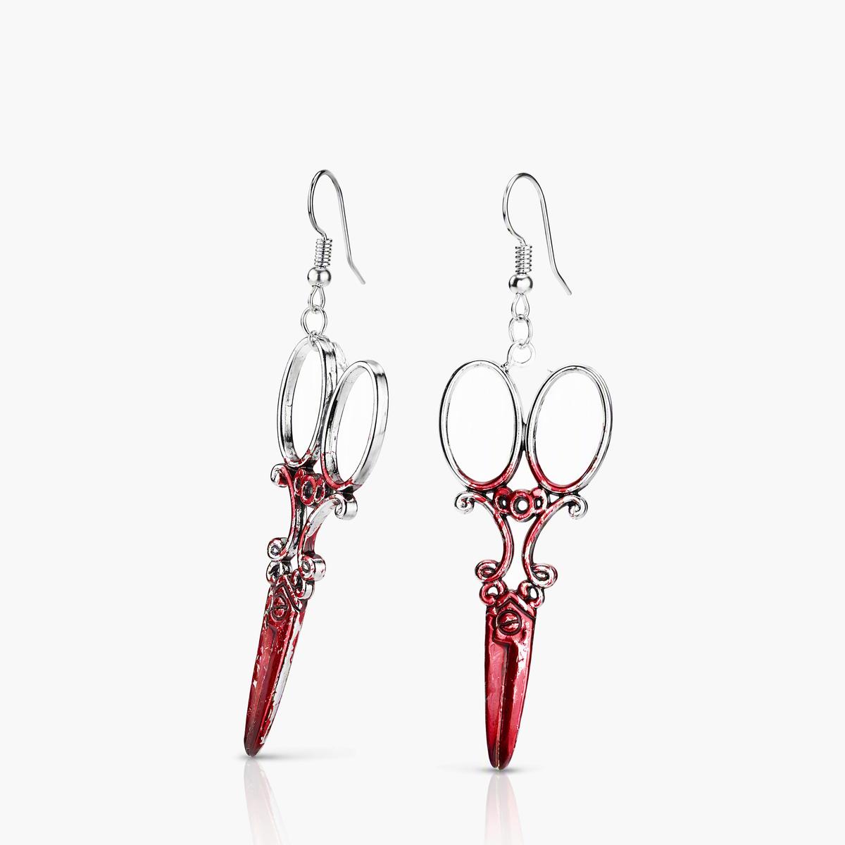 Vintage Scissors Drop Earrings