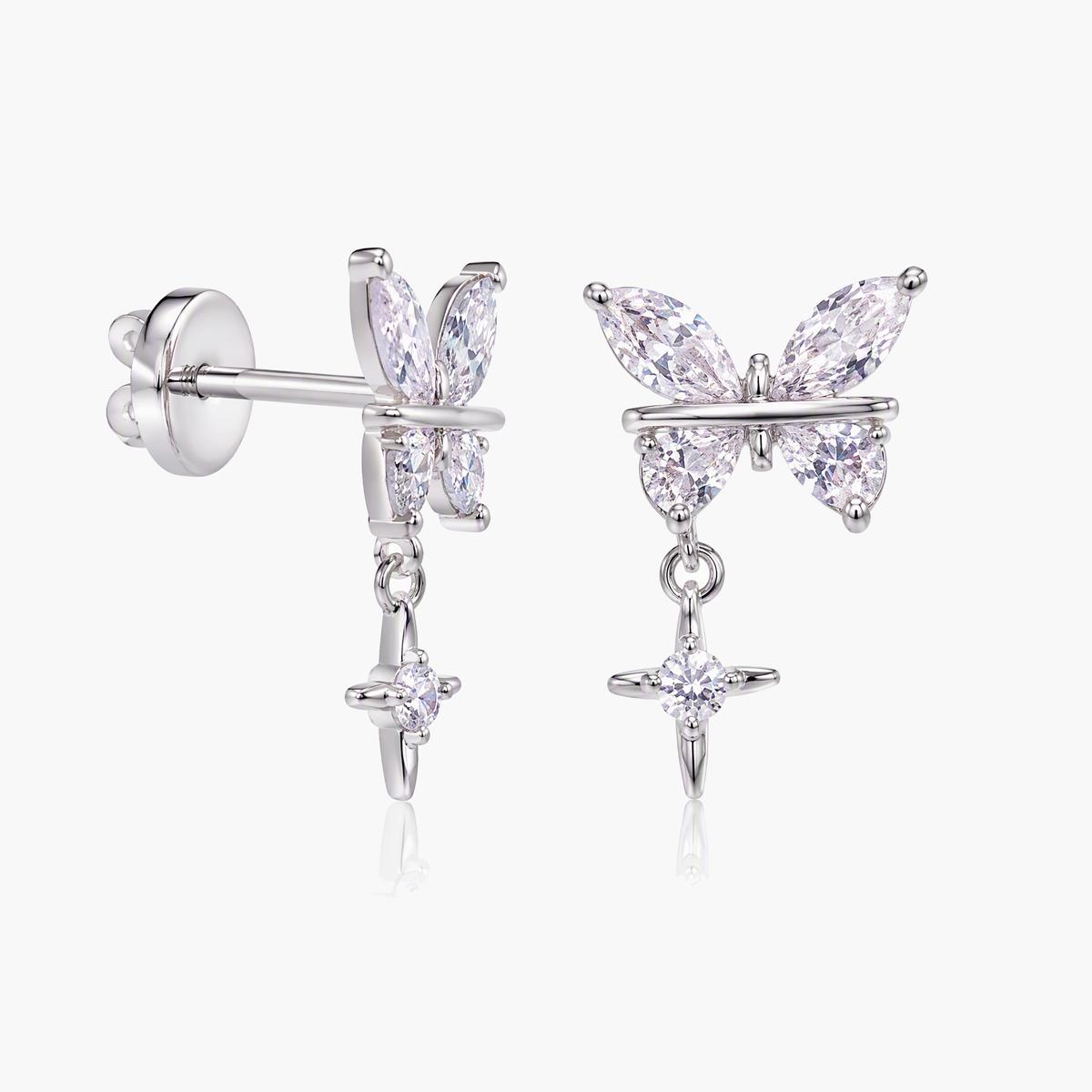 Cute Bow Knot & Butterfly Stud Earrings