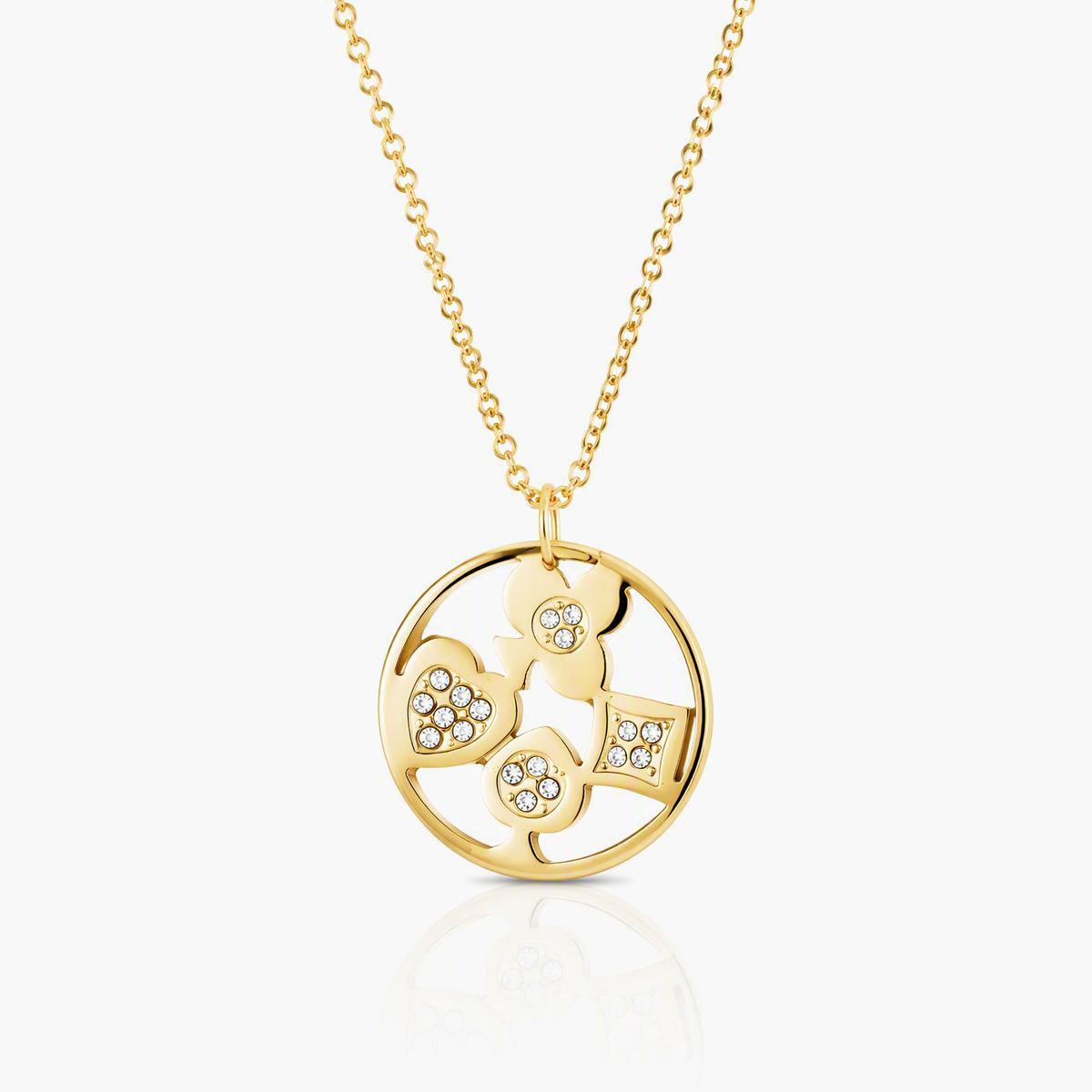 Floral Circle Pendant Necklace