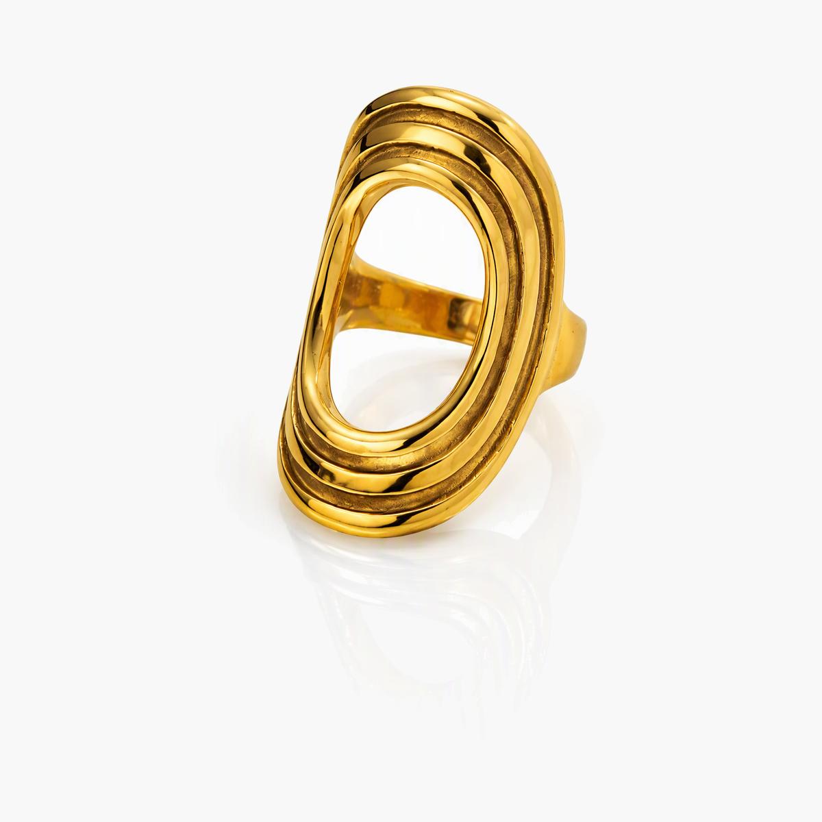Chunky Sculptural Oval Ring