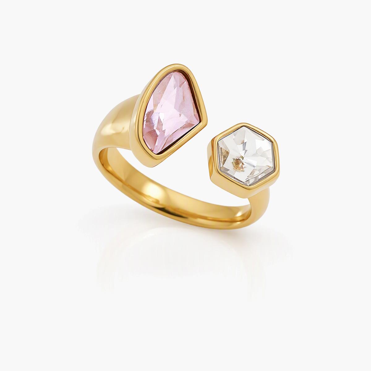 Trendy Sun Moon Charm Ring