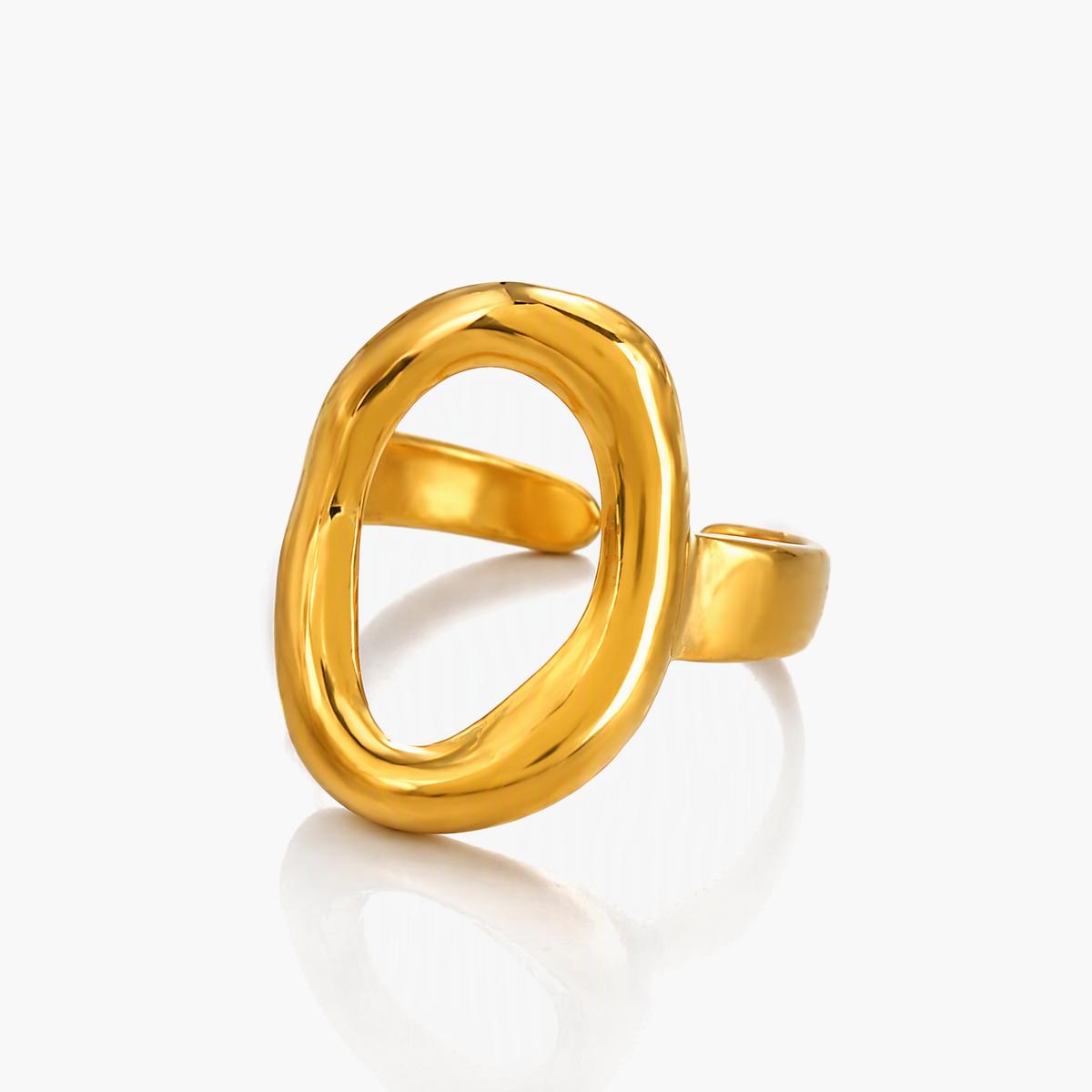 Minimalist Oval Open Ring