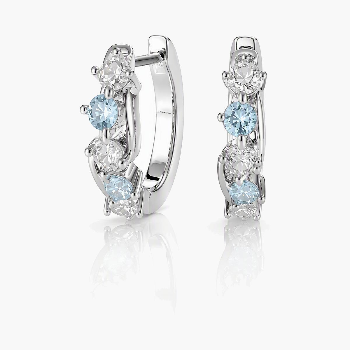 Dainty Five-Stone Huggie Earrings