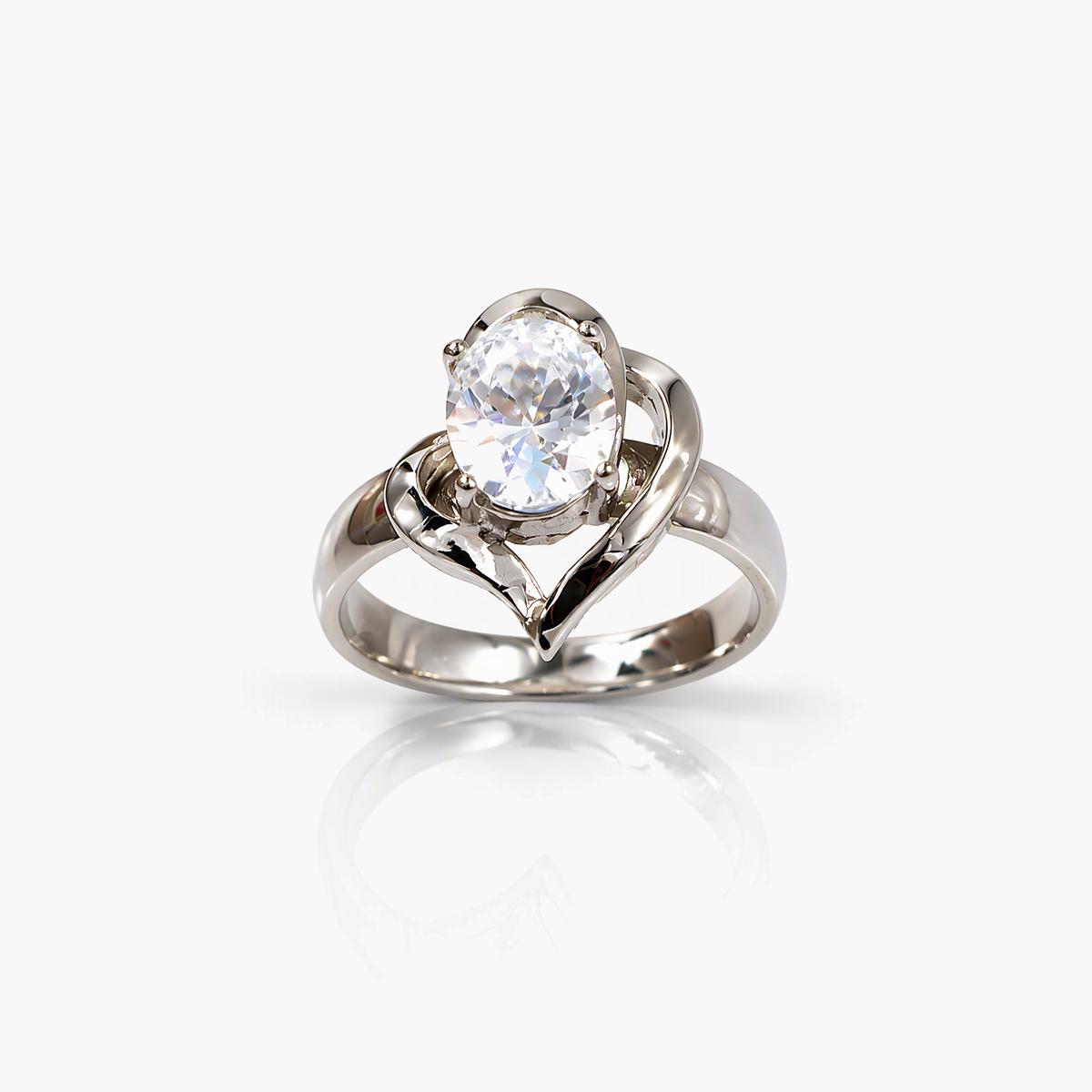 Elegant Swirl Setting Ring
