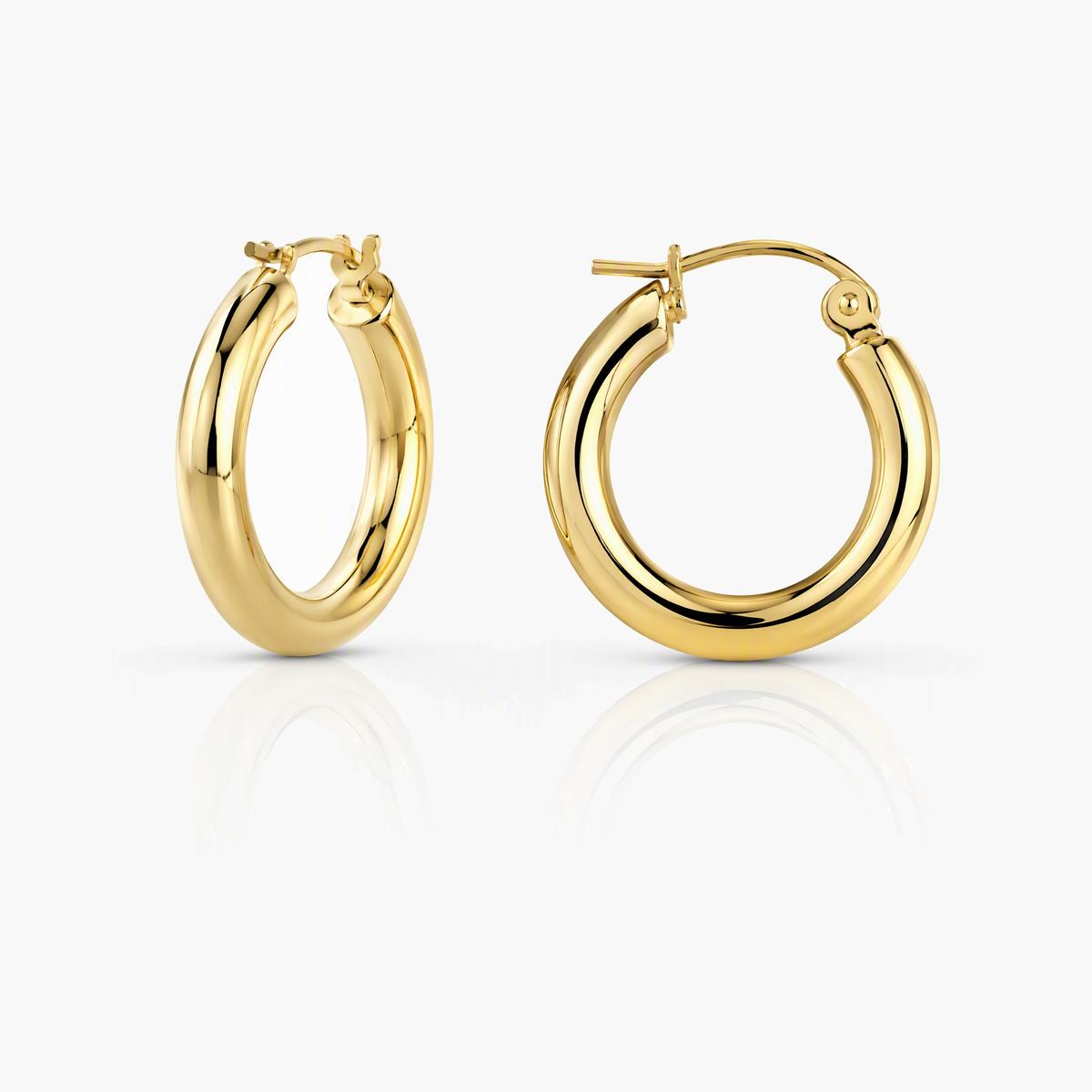 Chunky Tube Hoop Earrings