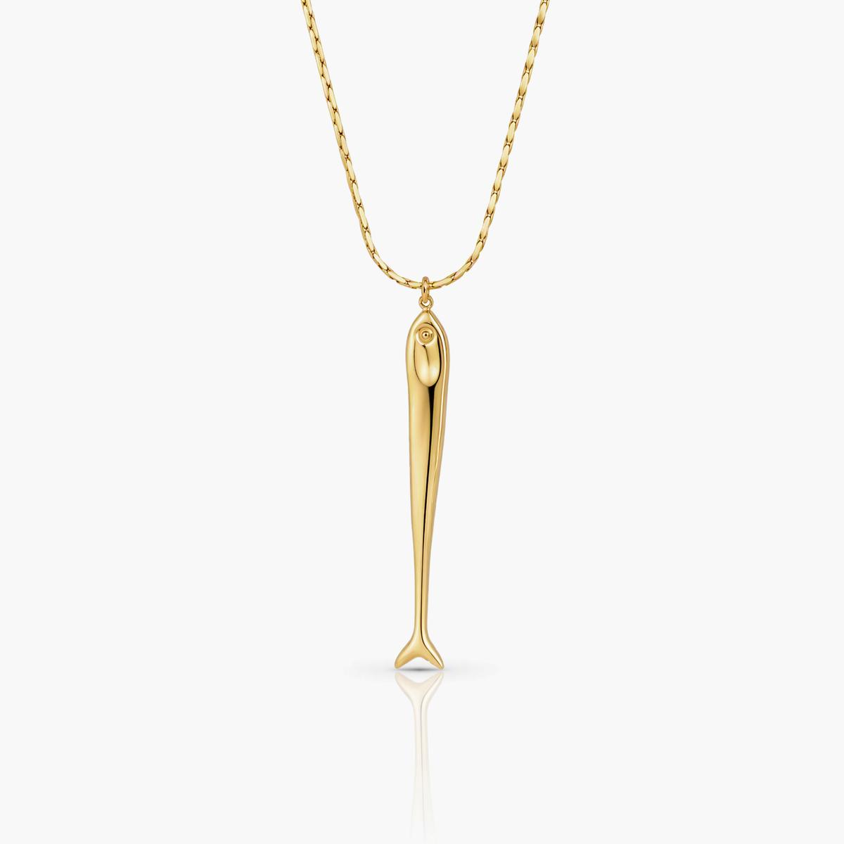 Minimalist Fish Pendant Necklace
