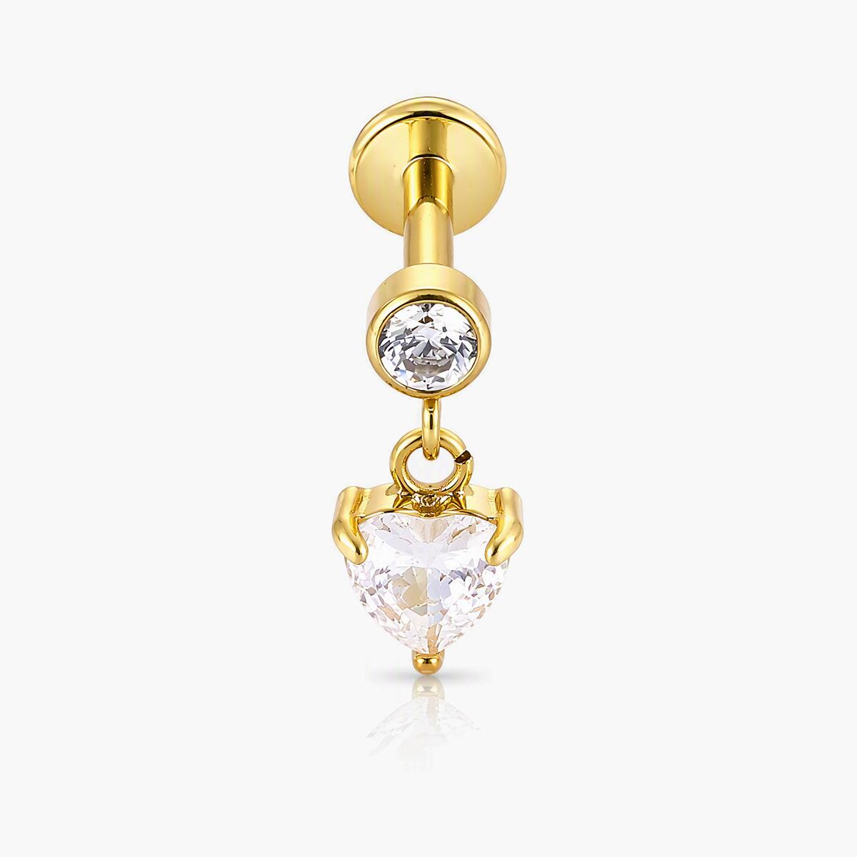 Dainty Heart Drop Earring