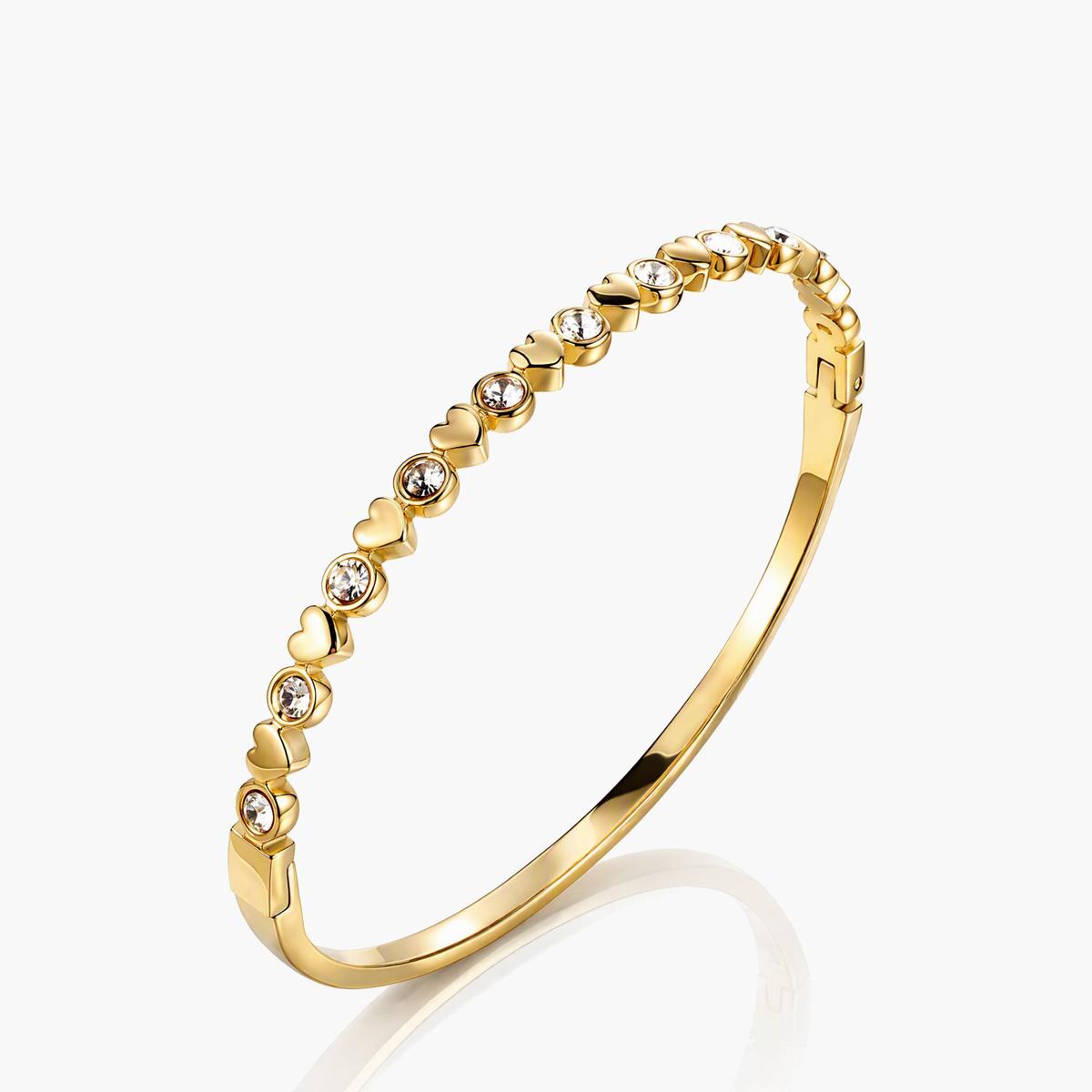 Heart Charm Bangle