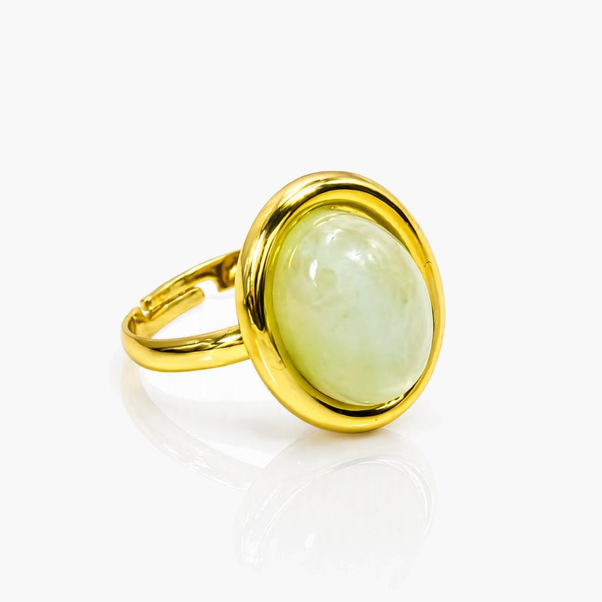 Elegant Oval Stone Ring