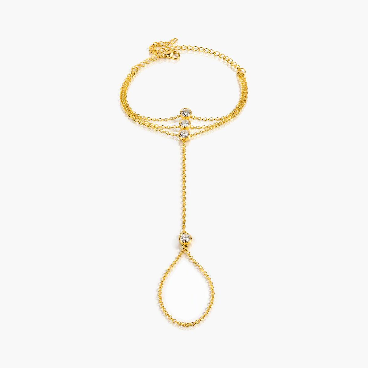 Dainty Multi-Chain Hand Bracelet