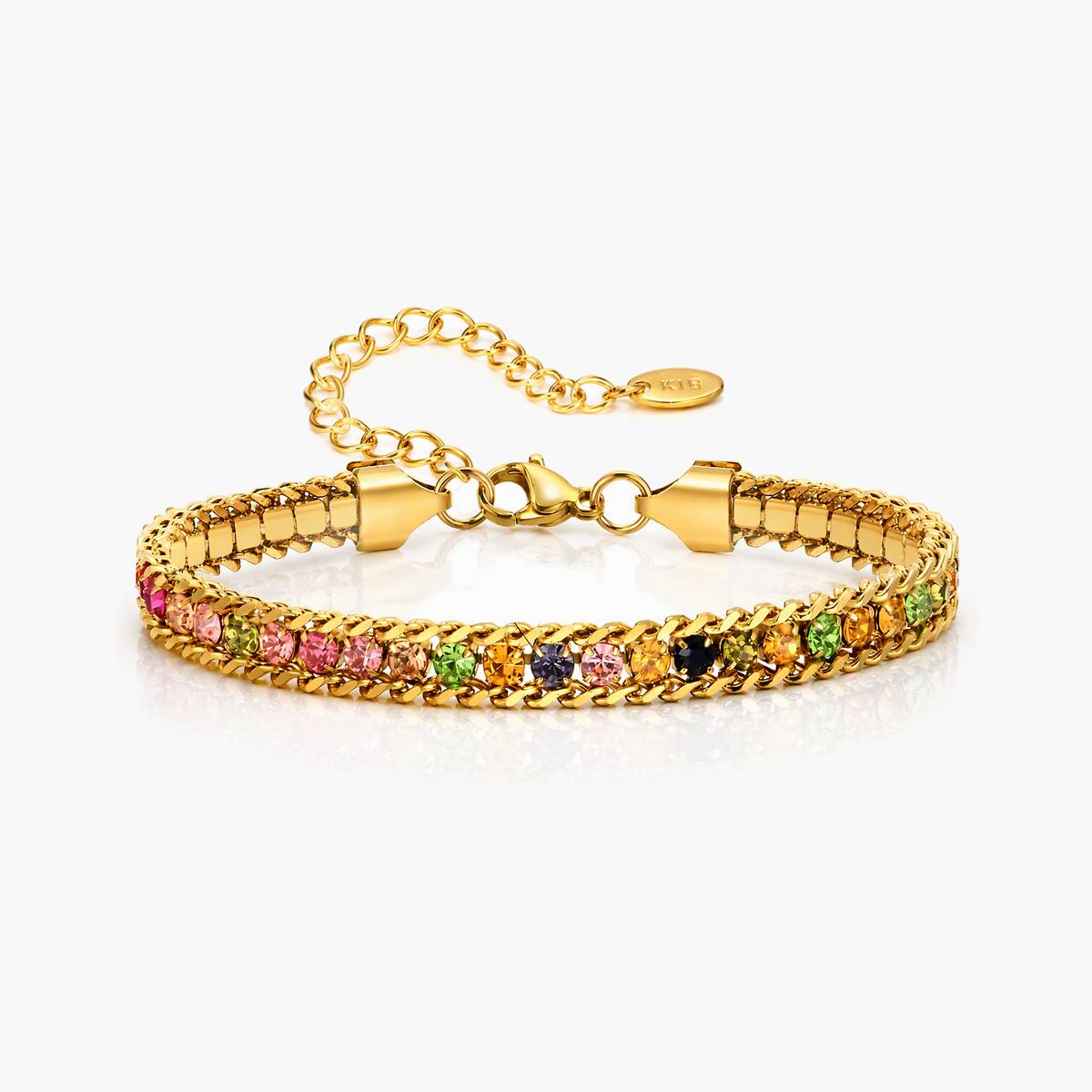 Trendy Curb Chain Tennis Bracelet