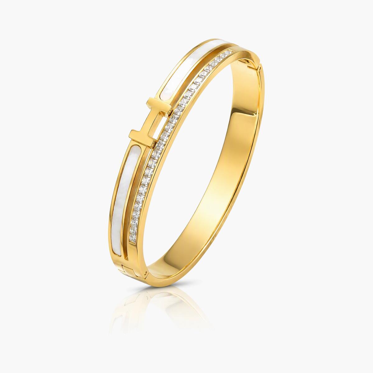 Elegant Initial Letter Bangle
