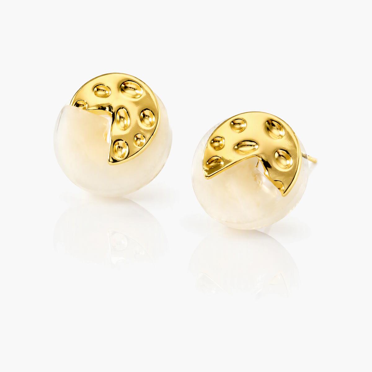 Trendy Resin Disc Stud Earrings