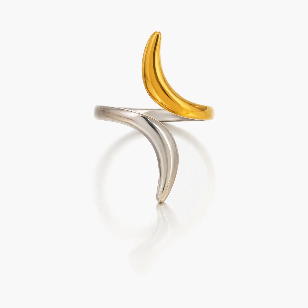 Trendy Star Moon Ring